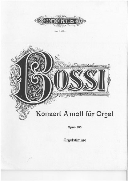 Konzert in A minor for organ Op 100