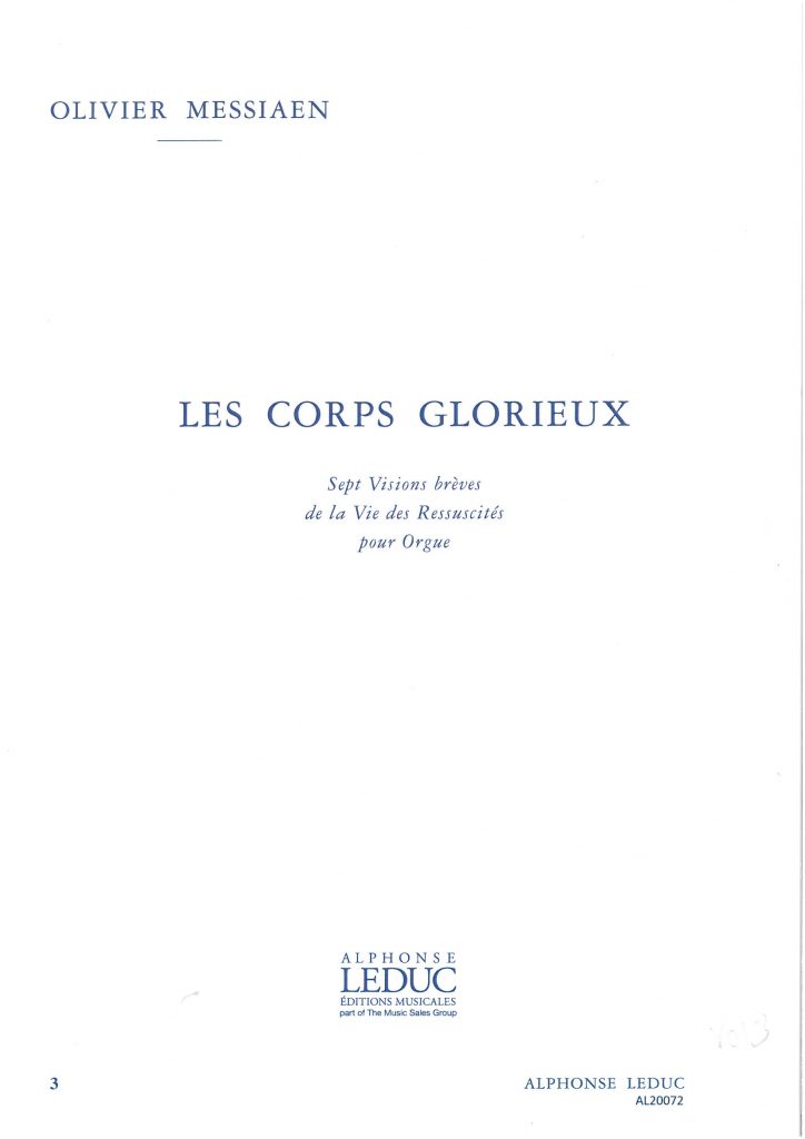 Les Corps Glorieux Vol 3 - Sheet Organ Music