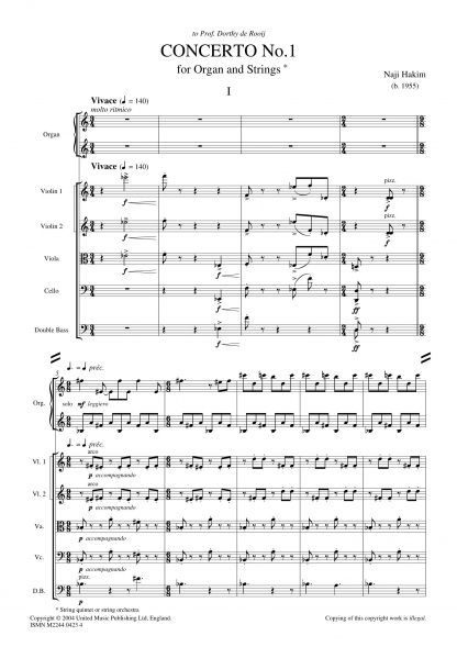 Concerto No 1 (A4 Full Score)