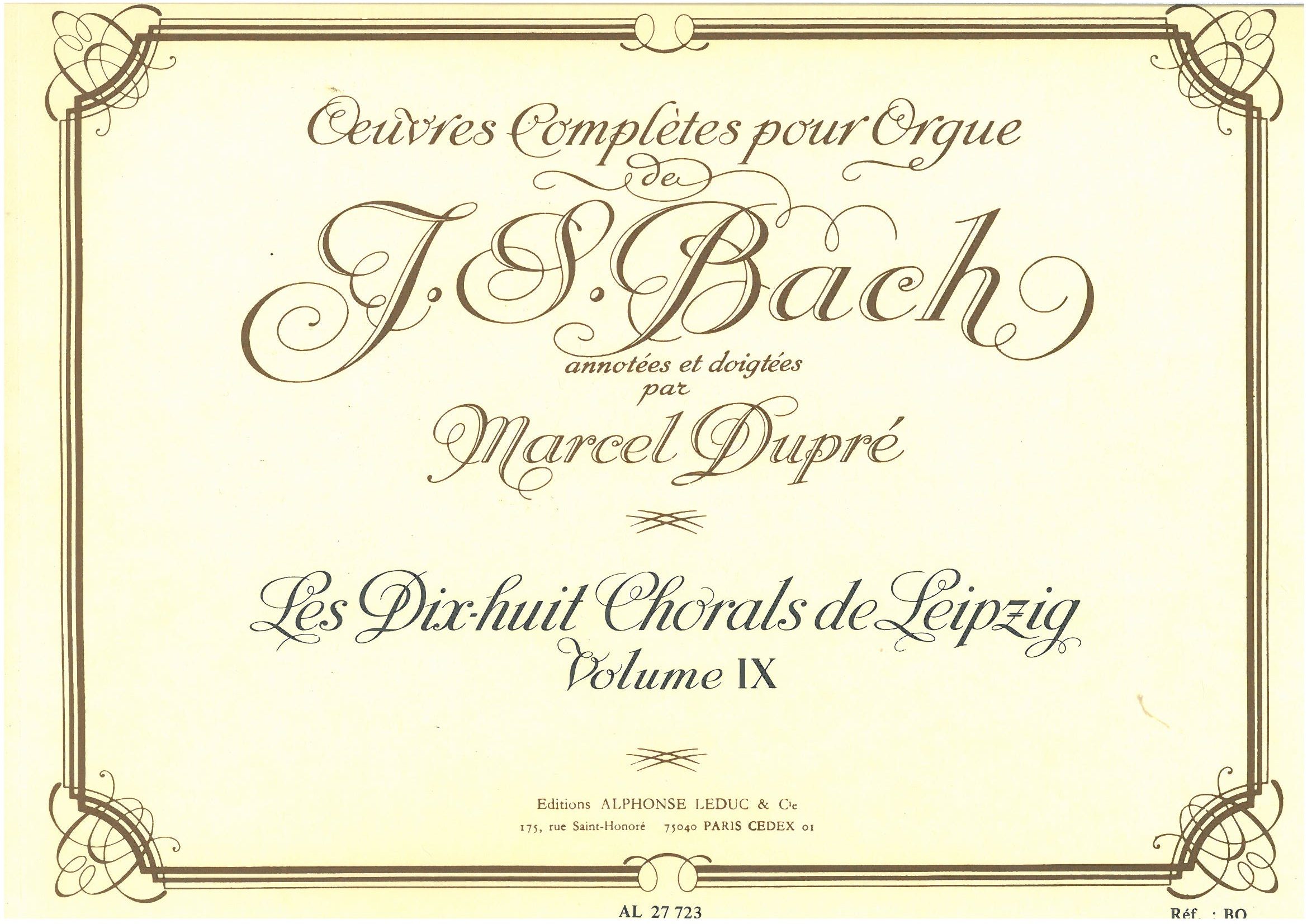 by　Organ　edited　Organ　Marcel　S　J　Music　09　Sheet　Bach　Dupre:　Complete　Volume