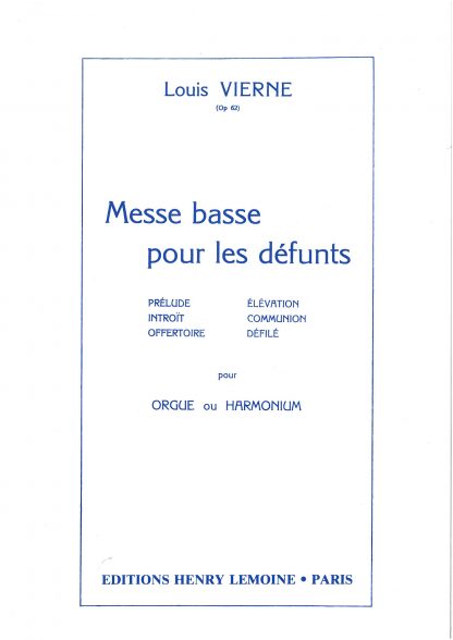 Messe basse pour les defunts Op 62