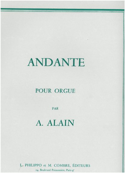 Andante for organ