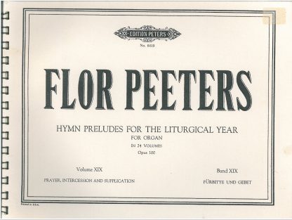 Hymn Preludes for the Liturgical Year Op 100 Vol 19