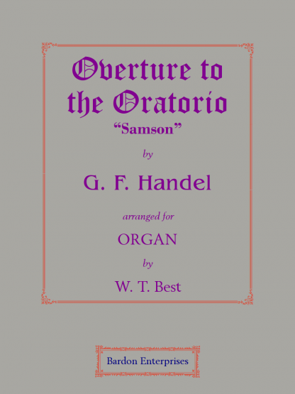 Overture to the Oratorio “Samson”