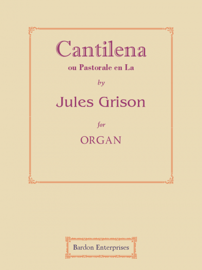 Cantilène (Pastorale) en la