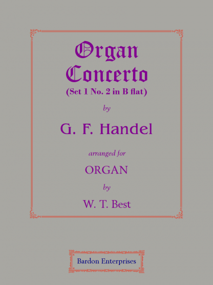 Organ Concerto (Set 1) No 2 in B flat