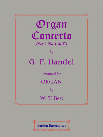 Organ Concerto (Set 1) No 4 in F