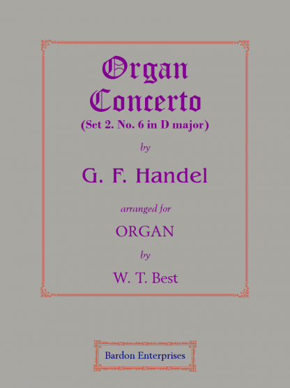 Organ Concerto (Set 2) No 6 in D major