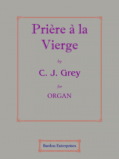 Prière à la Vierge in G