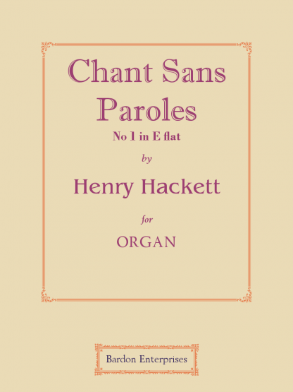 Chant sans Paroles No 1 in E flat