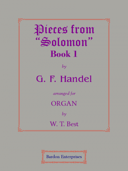 Pieces from the Oratorio “Solomon” Book 1