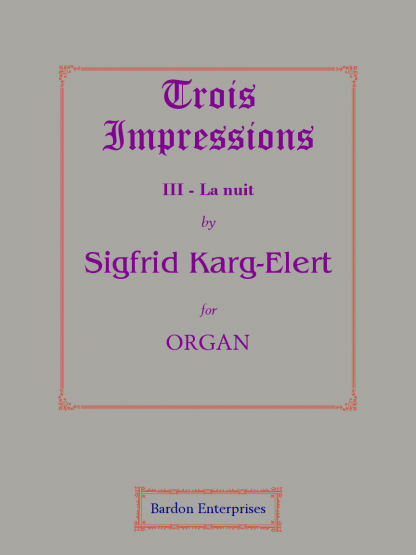 Trois Impressions 3: la Nuit (Op. 72/3)