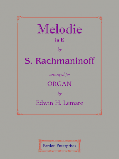 Melodie in E (arr. by Edwin H. Lemare)