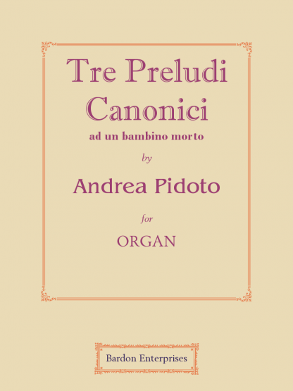 Tre Preludi Canonici – ad un bambino morto